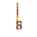 Boucles d'oreilles rondes pour femmes avec lettres 5