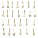 Boucles d'oreilles rondes pour femmes avec lettres de l'alphabet 2