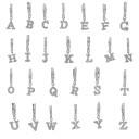 Boucles d'oreilles rondes pour femmes avec lettres de l'alphabet 3