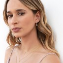 Boucles d'oreilles rondes pour femmes avec lettres de l'alphabet 6