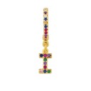 Boucles d'oreilles rondes pour femmes avec lettres 12