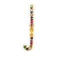 Boucles d'oreilles rondes pour femmes avec lettres 13