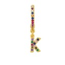 Boucles d'oreilles rondes pour femmes avec lettres 14