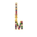 Boucles d'oreilles rondes pour femmes avec lettres 16