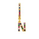 Boucles d'oreilles rondes pour femmes avec lettres 17