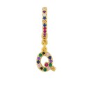 Boucles d'oreilles rondes pour femmes avec lettres 20