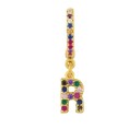 Boucles d'oreilles rondes pour femmes avec lettres 21