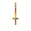 Boucles d'oreilles rondes pour femmes avec lettres 23