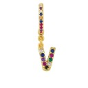 Boucles d'oreilles rondes pour femmes avec lettres 25