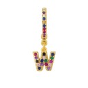 Boucles d'oreilles rondes pour femmes avec lettres 26