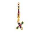 Boucles d'oreilles rondes pour femmes avec lettres 27