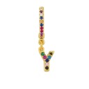 Boucles d'oreilles rondes pour femmes avec lettres 28