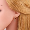 Boucles d'oreilles rondes pour femmes avec lettres 3