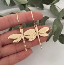 Boucles d'oreilles rondes pour femmes avec libellule 5
