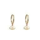 Boucles d'oreilles rondes pour femmes avec œil R27 2
