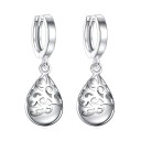 Boucles d'oreilles rondes pour femmes avec opale 4