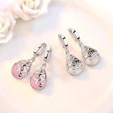 Boucles d'oreilles rondes pour femmes avec opale 2
