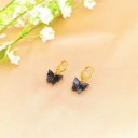 Boucles d'oreilles rondes pour femmes avec papillon C1093 5
