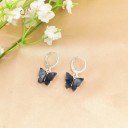 Boucles d'oreilles rondes pour femmes avec papillon C1093 9