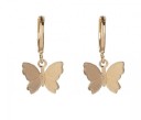 Boucles d'oreilles rondes pour femmes avec papillon J147 1