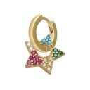 Boucles d'oreilles rondes pour femmes avec pendentif 24