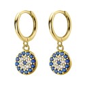 Boucles d'oreilles rondes pour femmes avec pendentif A1698 12