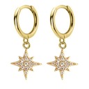 Boucles d'oreilles rondes pour femmes avec pendentif A1698 8