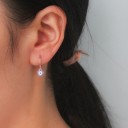 Boucles d'oreilles rondes pour femmes avec pendentif A1698 4