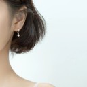 Boucles d'oreilles rondes pour femmes avec pendentif A1698 6