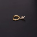 Boucles d'oreilles rondes pour femmes avec pendentif A2598 8