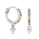 Boucles d'oreilles rondes pour femmes avec pendentif 3