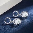 Boucles d'oreilles rondes pour femmes avec pendentif G1288 2