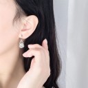 Boucles d'oreilles rondes pour femmes avec pendentif G1288 6