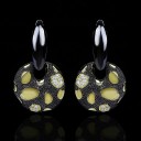 Boucles d'oreilles rondes pour femmes avec pendentif G1298 1