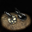 Boucles d'oreilles rondes pour femmes avec pendentif G1298 2