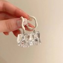 Boucles d'oreilles rondes pour femmes avec pendentif G1416 1