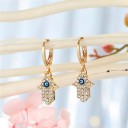Boucles d'oreilles rondes pour femmes avec pendentif G193 14
