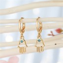 Boucles d'oreilles rondes pour femmes avec pendentif G193 4