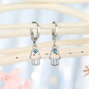 Boucles d'oreilles rondes pour femmes avec pendentif G193 5
