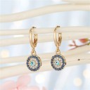 Boucles d'oreilles rondes pour femmes avec pendentif G193 10
