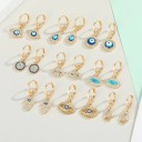 Boucles d'oreilles rondes pour femmes avec pendentif G193 1
