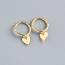 Boucles d'oreilles rondes pour femmes avec pendentif G259 7