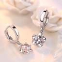 Boucles d'oreilles rondes pour femmes avec pendentif G272 2