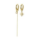 Boucles d'oreilles rondes pour femmes avec pendentif G541 2