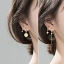 Boucles d'oreilles rondes pour femmes avec pendentif G541 1