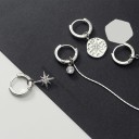 Boucles d'oreilles rondes pour femmes avec pendentif G541 2