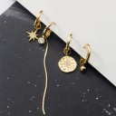Boucles d'oreilles rondes pour femmes avec pendentif G541 3