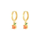 Boucles d'oreilles rondes pour femmes avec pendentif G751 13