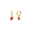 Boucles d'oreilles rondes pour femmes avec pendentif G751 6