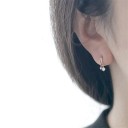 Boucles d'oreilles rondes pour femmes avec pendentif G916 2